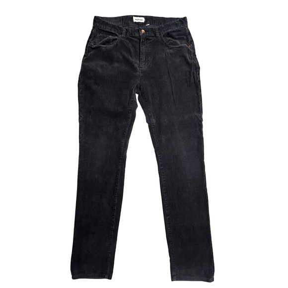 Taylor Stitch Pants Mens 32 Gray Corduroy Slim 5 Pocket Organic Cotton Jeans - Picture 1 of 11